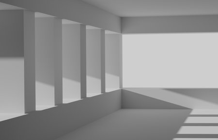 3d rendering of abstract wallpaper with geometric shapes. futuristic architecture.の写真素材