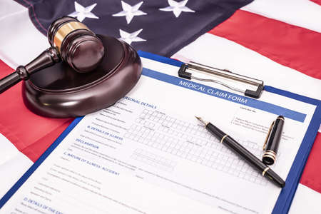Medical Injury Claim Form. Medical negligence claim and claim for compensationの写真素材