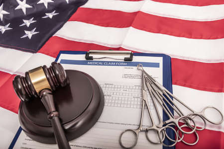 Medical Injury Claim Form. Medical negligence claim and claim for compensationの写真素材