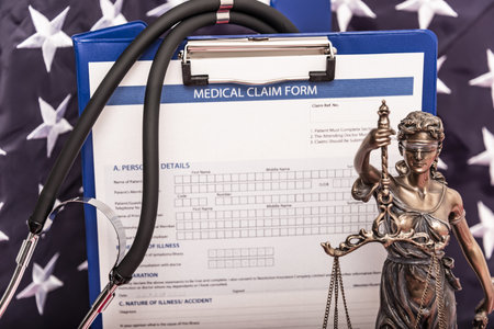 Medical Injury Claim Form. Medical negligence claim and claim for compensationの写真素材