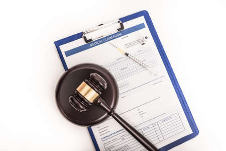 Medical Injury Claim Form. Medical negligence claim and claim for compensationの写真素材