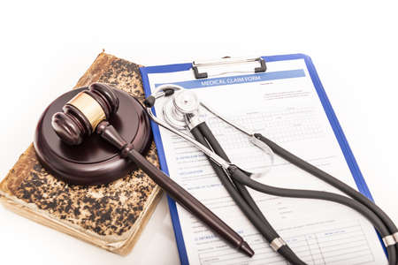 Medical Injury Claim Form. Medical negligence claim and claim for compensationの写真素材