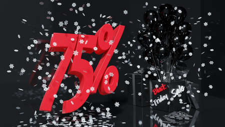 Special discounts for the Black Friday holiday. Sales and shopping.の写真素材