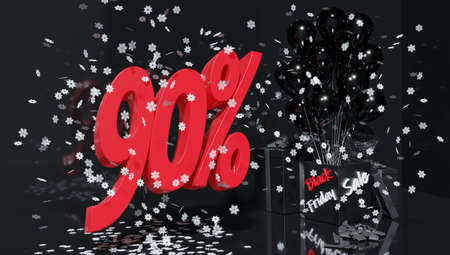 Special discounts for the Black Friday holiday. Sales and shopping.の写真素材