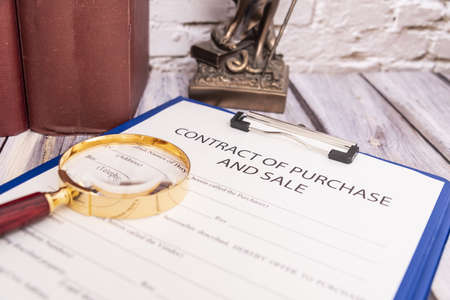 Form of contract for the sale of movable property.の写真素材