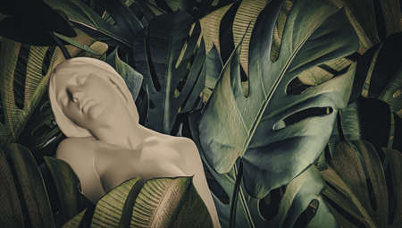 Greek goddess abstract background. 3d rendering.の写真素材
