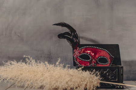 traditional masks , made and hand painted in Italy.の写真素材
