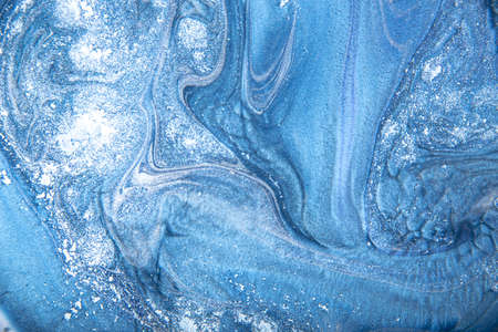 Abstract texture of liquid acrylic art. Part of image.の写真素材