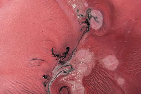 Abstract texture of liquid acrylic art. Part of image.の写真素材
