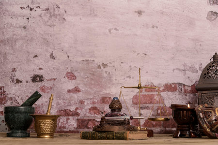 Vintage medical study desk. Traumatology and foot surgery study.