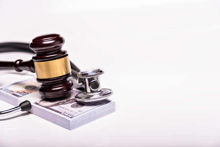 Concept of legal claim for medical damages.の写真素材