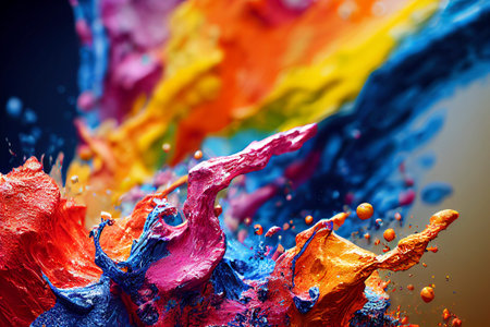 Room with Wall and Floor Made from Multicolored Planksの写真素材