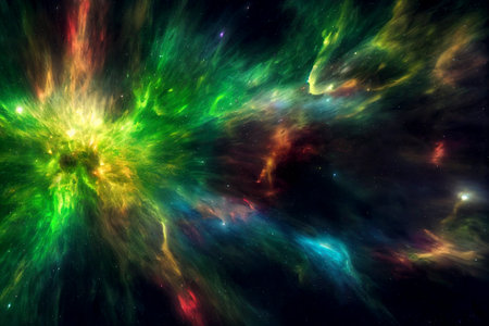 abstract space background. cosmos, stars and nebubaの写真素材
