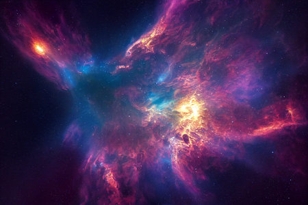 abstract space background. cosmos, stars and nebuba