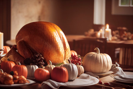 People Celebrating Thanksgiving Holiday Tradition Concept.の写真素材