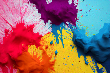 Colored powder explosion isolated.
