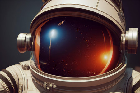 Astronaut exploring outer space.
