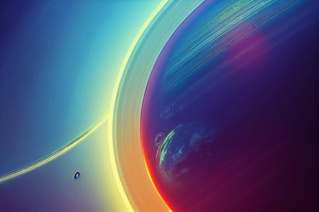 Amazing sci-fi background - supernatural extraterrestrial life form in deep outer space, another...
