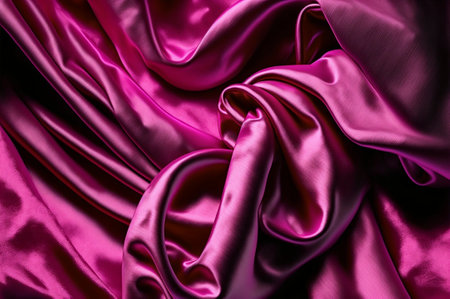 Magenta velvet fabric texture used as background. Empty magenta fabric background of soft and smooth textile material. AI generative.の素材