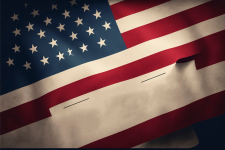 Happy presidents day concept with flag of the United States on old stone background.の素材