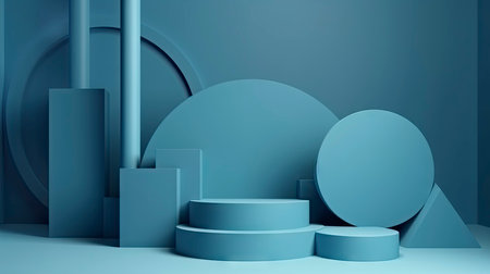 Luxury product backgrounds stage or blank podium pedestal on elegance presentation display backdrops with glow light. 3d renderingの写真素材