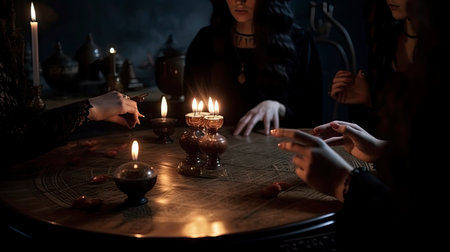 fortune teller with her crystal ball.の素材