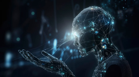AI Artificial Intelligence concept. Ai generativeの素材