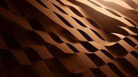 Abstract 3d rendering of wavy surface. Futuristic background with wavy lines.の素材