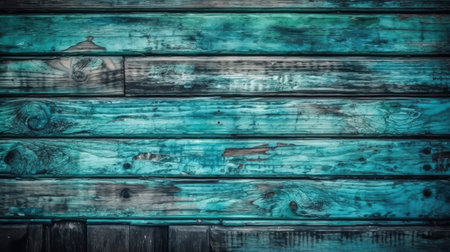 Old painted wood wall - texture or background. Vintage style toneの素材