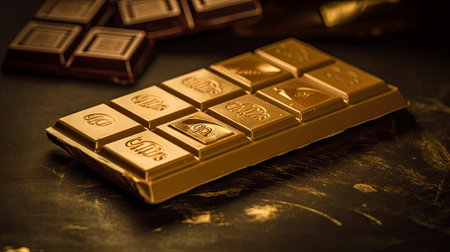 chocolates on a dark background, close-up, macroの素材