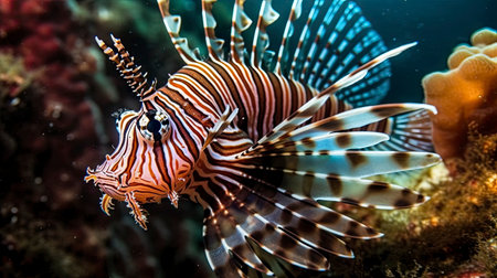 Lionfish (Pterois miles) in the Red Seaの素材