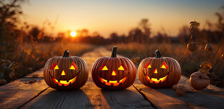 Trick or Treat. Jack O Lantern pumpkin on treat or trick fun party celebration background designの素材