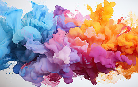 Abstract ink in water. Ink in water. Colorful abstract backgroundの素材