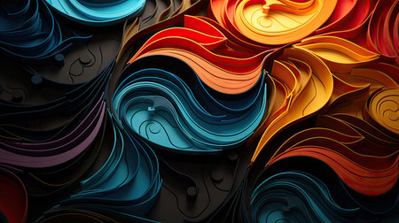 3d rendering of abstract fractal color background. Creative Design Templatesの素材