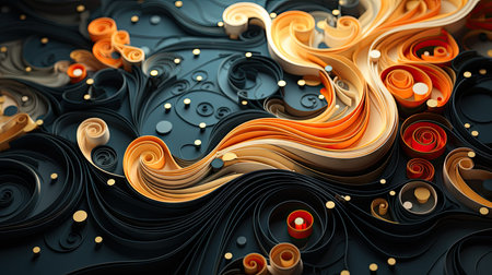 3d illustration of abstract geometric composition, digital artwork for creative graphic designの素材