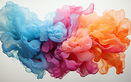 Colorful abstract ink in water. Ink in water. Abstract background.の素材