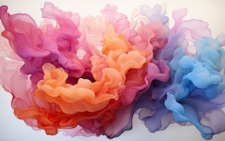 Abstract ink in water. Ink in water. Colorful abstract background.の素材