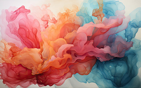abstract background with colored ink in water. Abstract background for designの素材