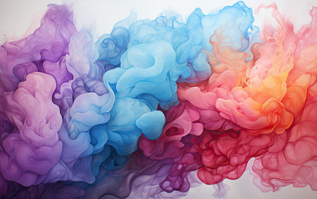 Abstract ink in water. Colorful cloud of ink in water.の素材