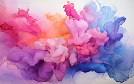 abstract background with colorful ink in water, abstract background for designの素材