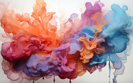 Abstract background. Colorful ink in water. Ink in water.の素材