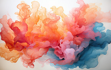 abstract background, colored smoke in water, computer generated abstract backgroundの素材