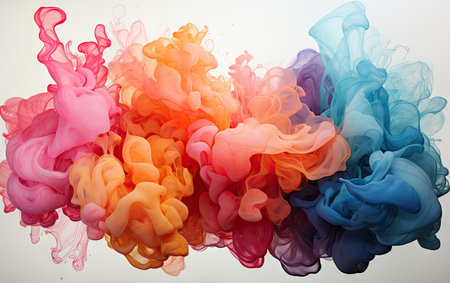 Acrylic colors in water. Ink in water. Abstract background.の素材