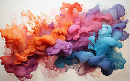 Acrylic colors in water. Ink in water. Abstract background.の素材