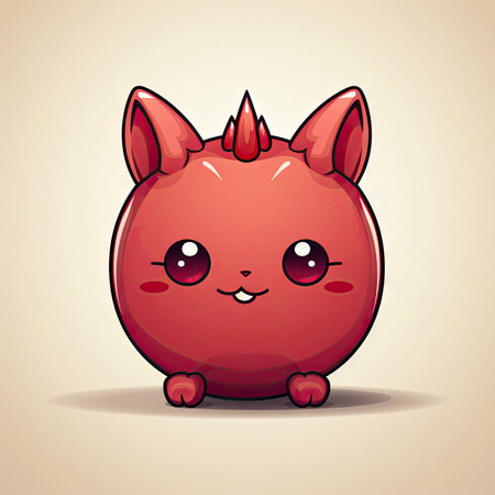 Kawaii Baby devil on white backgroundの素材