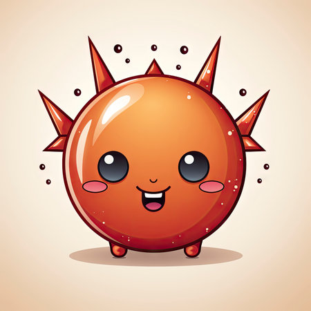 Kawaii Baby devil on white backgroundの素材