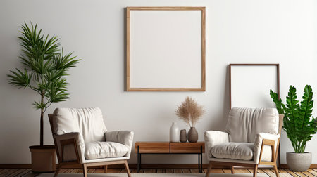 Sample frame set against a comfortable taupe bedroom backdropの素材