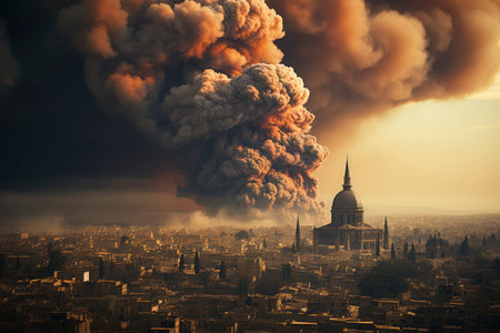 reenactment of the Israeli bombings on the Gaza Stripの素材