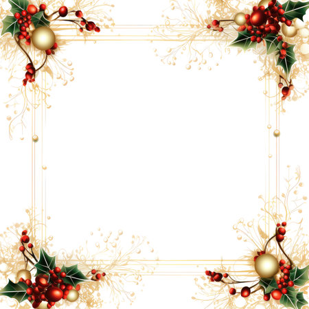 Christmas Frame on transparent backgroundの素材