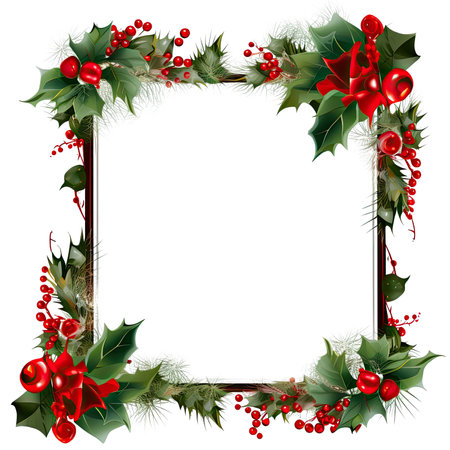 Christmas Frame on transparent backgroundの素材